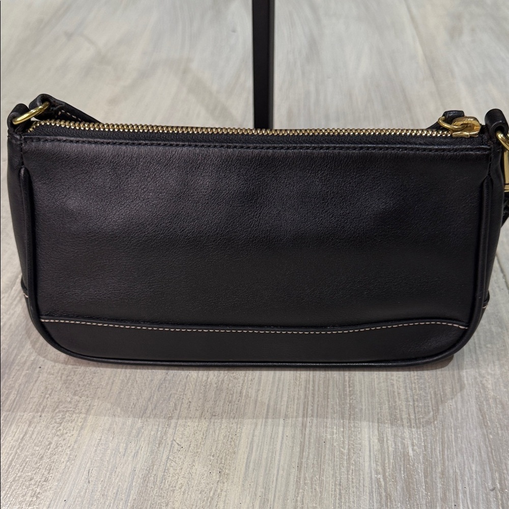 Coach Black Leatherwear Shoulder Bag with Gold Accents-NWOT - Picture 7 of 16